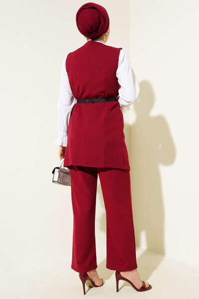 Maystore Buttoned Vest and Trousers Double Suit