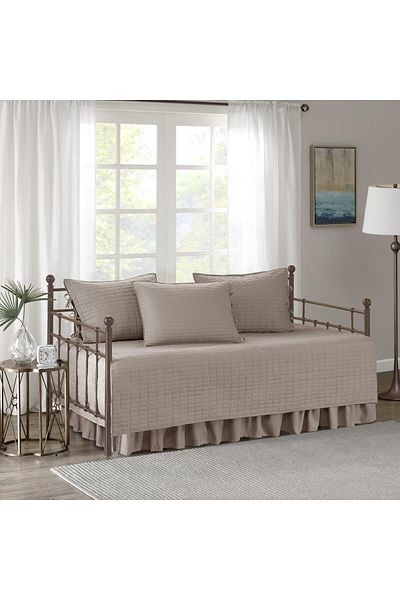 erorex Daybed Cover Luxe Double Sided Quilting All Season Cozy Bedding With Bedskirt Matching Shams Kienna