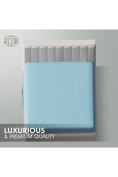 erorex Striped Microfiber Fitted Sheet Size: Double 120 X 200 Cm Ultrasoft Plush Fabric Premium Durable