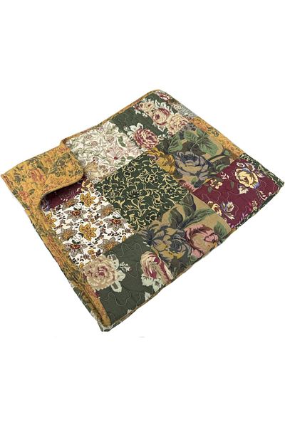 erorex Antique Chic Quilted Patchwork Throw 50 Inch X 60 Inch Multicolor