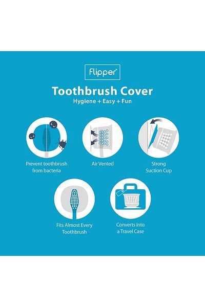 erorex Hygienic Kids Toothbrush Holder With Suction Cups Patented Design One Touch Open And Close For Home