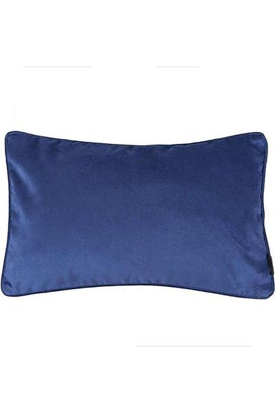 erorex Poly Filled Velvet Plain Matt Decorative Cushion 50X30Cm Blue