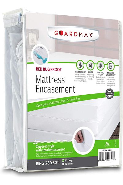 erorex 200Cm X 200Cm Bed Bug Proof Mattress Encasement Protector Zippered Style 100 Percent Waterproof