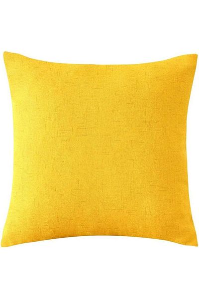 erorex Soft Linen Decorative Solid Filled Cushion 45*45 Yellow Am.8563258 Pen
