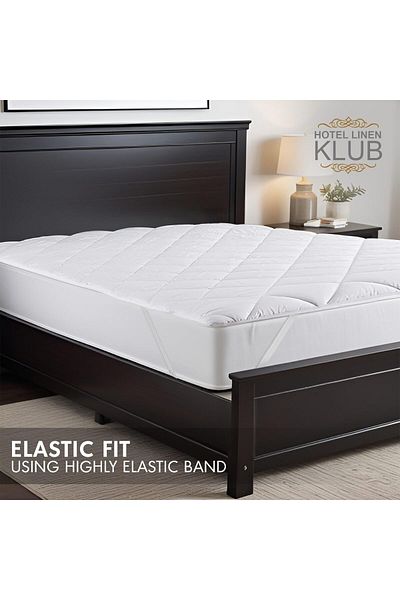 erorex 144 Thread Count Quilted Mattress Protector Super King Size 200 X 200 Cm White