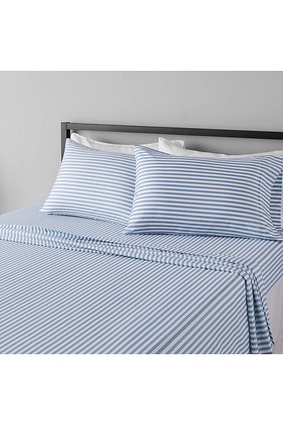 erorex Lightweight Super Soft Easy Care Microfiber Bed Sheet Set With 14” Deep Pockets Queen Dusty Blue