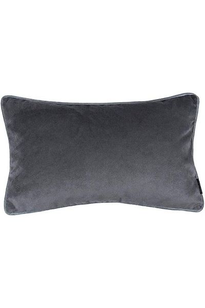 erorex Velvet Plain Matt Decorative Cushion Poly Filled 50X30 Cm Charcoal Greyam.88800503008 Kun