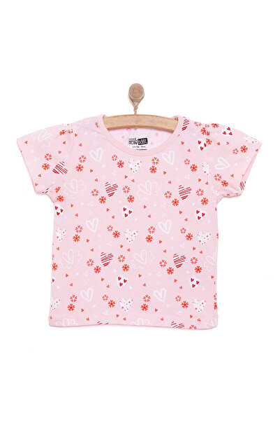 ebebek Hello Baby HelloBaby Basic Kız Meyve Yiyen Kedi Desenli T-Shirt Kız Bebek