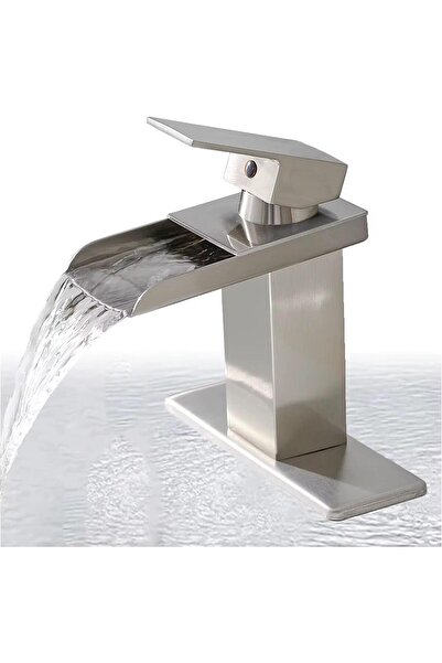 RENA DESIGN خلاط حوض إينوكس شلال مربع الجسم حوض مائل تركيبات الحمام مدخل مزدو...