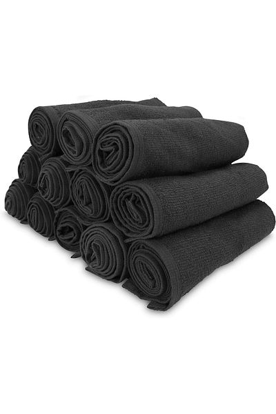 erorex Bleach Safe Salon Towels Pack Of 12 16 X 28 Inch Black