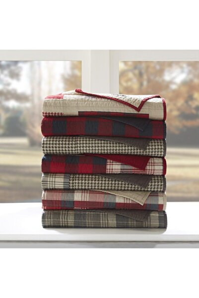 erorex Luxury Quilted Throw Cabin Lifestyle Patchwork With Moose Design All Season Lightweight And