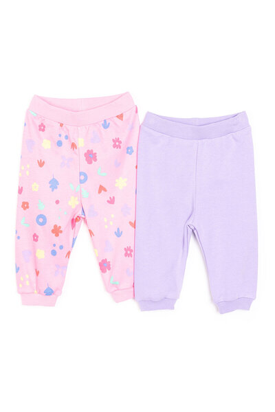 ebebek Hello Baby HelloBaby Basic Kız Çiçek Desenli 2li Patiksiz Alt Kız Bebek