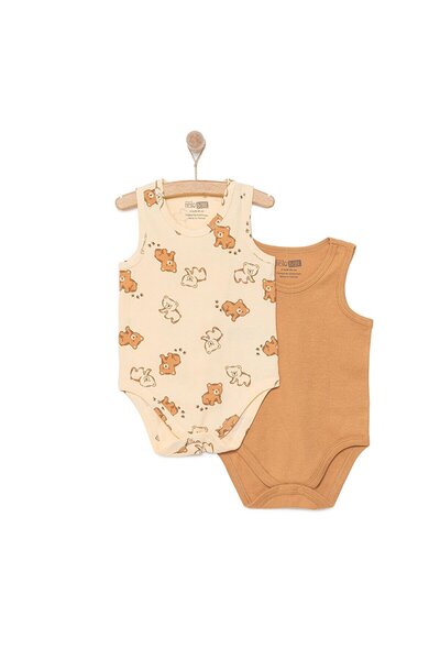 ebebek Hello Baby HelloBaby Ayı Desen 2'li Atlet Body