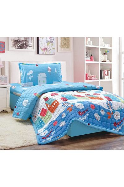 erorex Kids 3Pcs Compressed Comforter Set Reversible Cute Bedding Set For Girls And Boys Soft Breathable