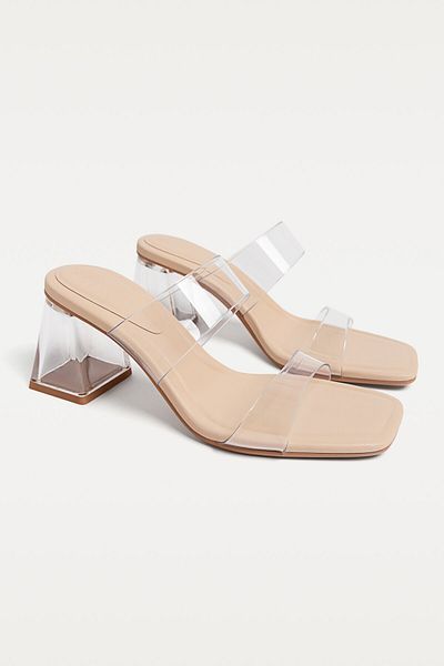 Stradivarius Block heel vinyl sandals