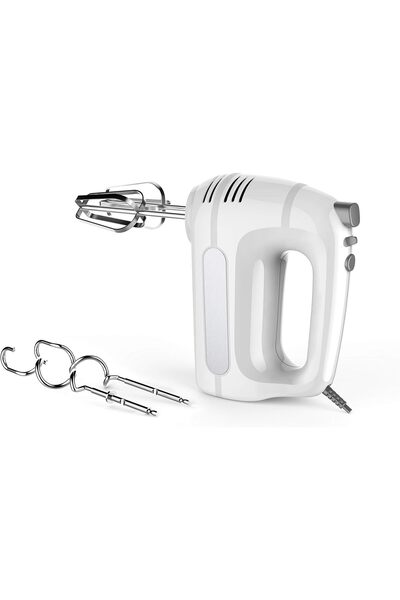 erorex خلاط يدوي كهربائي بقوة 300 واط مع 6 سرعات + تيربو، أبيض، E024005/Bw ضم...