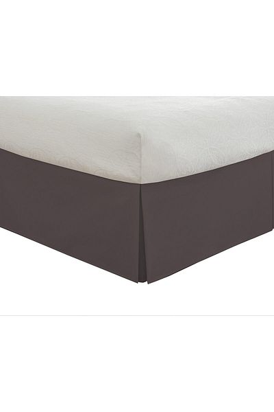 erorex Hotel Tailored Bed Skirt Classic 14 Inch Drop Length Pleated Styling Twin Gray