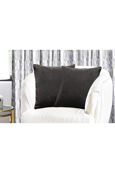 erorex Dark Gray Velvet Decorative Solid Filled Cushion 45 * 45 Centimeter.Dc8025102570306 Kun