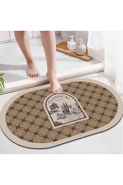 erorex Bathroom Mat Bathroom Rug Absorbent Stain Resistant Fast Drying Non Slip Shower Mat，Bathroom Decor
