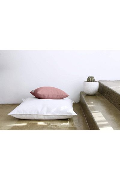 erorex Linen Square Decorative Cushion Microfiber Filler 45*45 Pink Am.102060400302 Kun