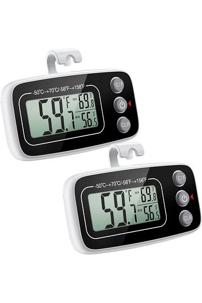 erorex Refrigerator Thermometer New Version 2 Pack Digital Freezer Thermometer Fridge Thermometer With