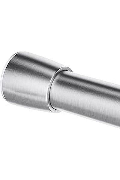 erorex Forma Constant Tension Curtain Rod For Bathroom Brushed Stainless Steel Large: 50 87 Inches