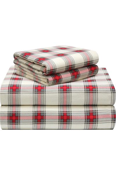 erorex 180 Gsm Luxury Cotton Printed Flannel Sheet Set Twin Xl Manchester