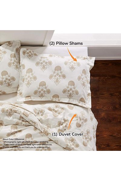 erorex Signature Collection 3 Pcs Duvet Cover Set King Size 100 Percent Cotton Bedding For Double Bed