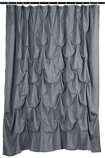 erorex Pinched Pleat Bathroom Shower Curtain Dark Grey 72 Inch