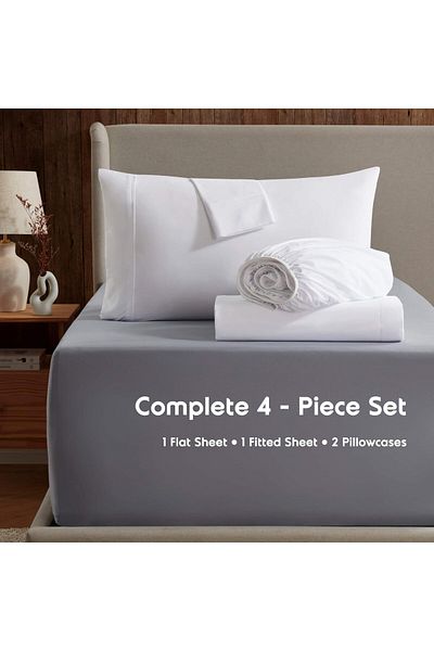 erorex Queen Sheets Set 4 Piece Bed Sheets For Queen Size Bed Double Brushed Queen Size Sheets Hotel