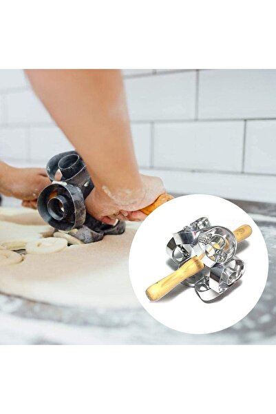 erorex Donut Mold, Cookie Mold, Machine Pastry Dough Baking Roller Kitchen Cooking Tools, Stainless Steel