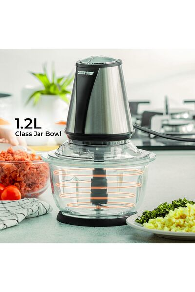 erorex Gmc42014 400W Electric Chopper, 1.2 Liter Capacity, Silver/Black, Gmc42014Uk