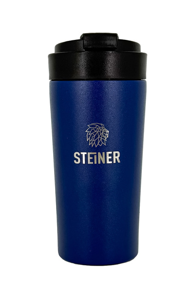 STEİNER Paslanmaz Çelik Termos 380 ml Mat Lacivert Sıcak ve Soğuk Tutma Özellikli Termos