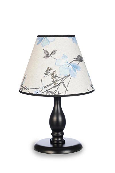 MASSARELLI يانيس أسود معدني الساق زهرة زرقاء عاكس الضوء