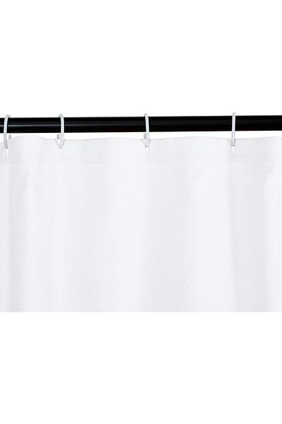 erorex Lightweight Super Soft Easy Care Microfiber Waffle Texture Shower Curtain 1.83 M X 1.83 M White