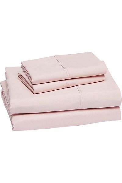 erorex Lightweight Super Soft Easy Care Microfiber Bed Sheet Set With 14” Deep Pockets Full Blush Pink