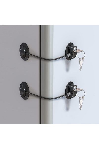 erorex 2 Pack Child Safety Lock For Refrigerator Cabinet Drawers Freezer And Door With 4 Extra Strong