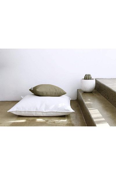 erorex Linen Square Decorative Cushion Microfiber Filler 45*45 Light Brown Am.102060400275 Kun