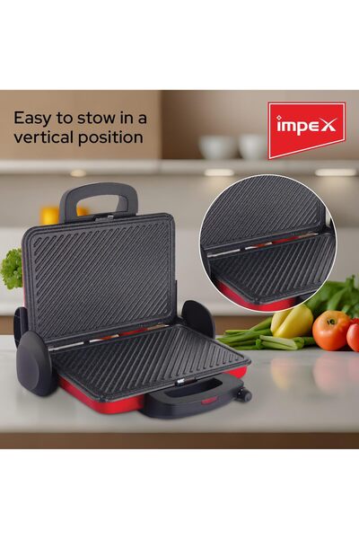 erorex Turkish Toaster Sandwich Maker 1800W, Anti-Stick Coating, 4 Large Slice,3 Temperature Controller,2