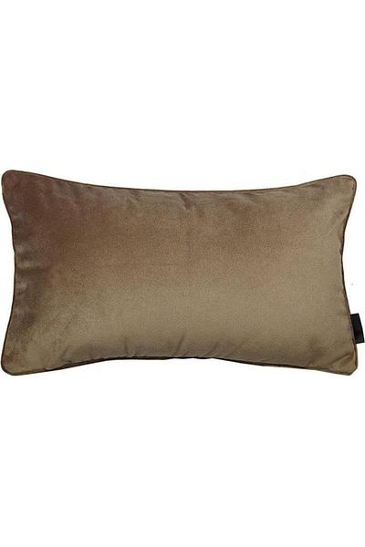 erorex Velvet Plain Matt Decorative Cushion Poly Filled Caramel 50X30Cm