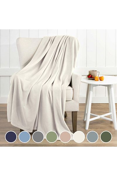 erorex Super Soft Fleece Lightweight Reversible Cozy Warm Sofa Blanket Low Lint Luxury Hotel Style All