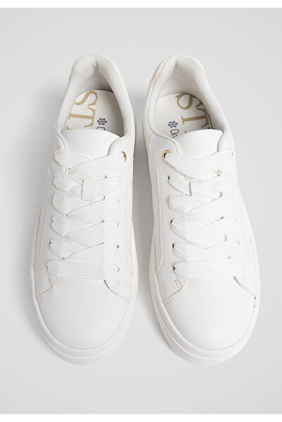 Stradivarius Women's White Heel Detailed Sports Shoes 19007570