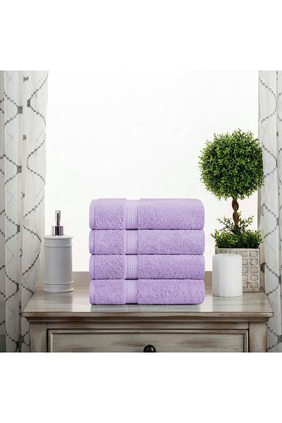erorex Egyptian Cotton Pile Hand Towel Set Of 4 Ultra Soft Luxury Towels Thick Plush Essentials Absorbent