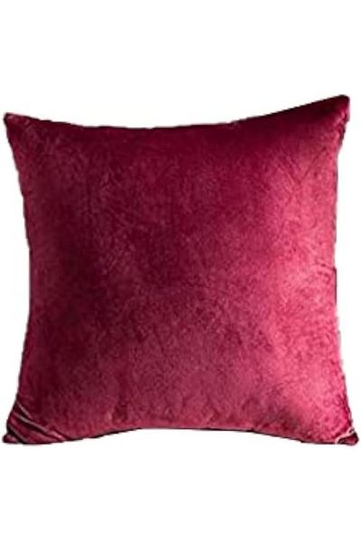 erorex Maroon Red Velvet Decorative Solid Filled Cushion 45 * 45 Centimeter Am.Dc8025102570380 Pen