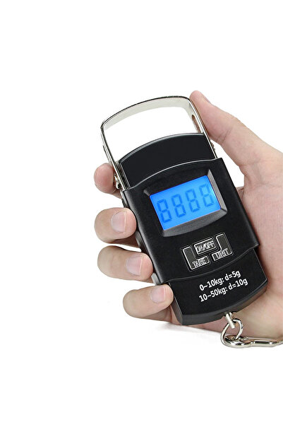 Factorial Elektronik El Kantarı Askılı Bavul Valiz El Çantası Ağırlık Ölçme Tartısı Lcd Ekranlı Mini Baskül