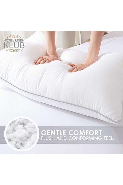 erorex Soft Comfort 233Tc Cotton Down Proof Pillow Single Piping 50 X 75 Cm White