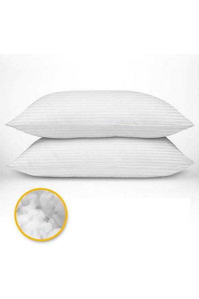 erorex Comfortable Strip Hotel Pillow Microfiber White 90X50