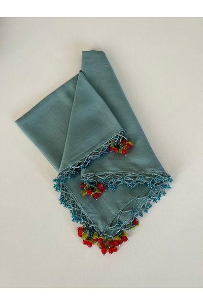 TREND 1 Piece Beaded Cheesecloth Handmade - Cherry Embroidery Writing Edge