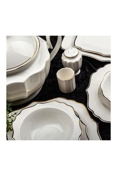 Aryıldız Porselen Yemek Takımı 60 Parça SQ Wave Shape