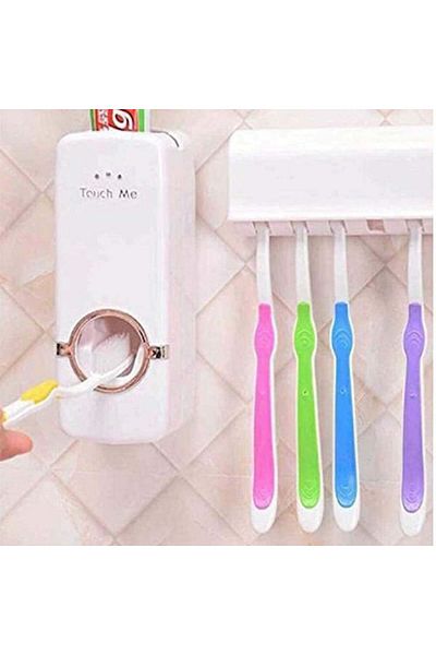 erorex Automatic Toothpaste Dispenser With 5 Toothbrush Holder